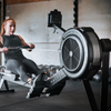 Half Human Roeitrainer Air Rower workout