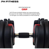 PH Fitness Dumbbells Verstelbare Dumbbells Set 24KG ergonomische grip