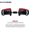 PH Fitness Dumbbells Verstelbare Dumbbells Set 24KG veilig vergrendelingsmechanisme
