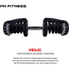 Ph Fitness Dumbbells Verstelbare Dumbbells Set 40KG veilig vergrendelingsmechanisme