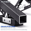 Het stalen frame van 75x75 mm met wanden van 2,5 mm en poedercoating van de PH Fitness Fitnessbank EXPERT046 Incline–Flat Professional Bench