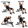 Fitte man die verschillende dumbbell oefeningen doet op de PH Fitness Fitnessbank EXPERT046 Incline–Flat Professional Bench