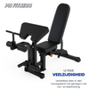 Productfoto van de PH Fitness Fitnessbank PRO530-2 Incline-Decline Bench with Bicep Booster & Leg Extension waarbij de veelzijdigheid wordt benadrukt in de tekst