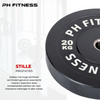 PH Fitness Halterschijven Bumper Plates PH Fitness Voordeelset stille prestaties