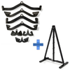 Productfoto van de PH Fitness Kabel Accessoires Multi Grip Set 7 met het Kabel Accessoire Rek