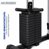De 2x 80kg gewichtsblokken van de PH Fitness Krachtstation Advanced Power Rack 910