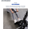 Fitte vrouw die haar rug traint met de cable row en voetensteun van het PH Fitness Krachtstation Advanced Power Rack 910