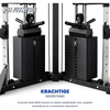 De 2 gewichtstacks van beide 80 kg van de PH Fitness Krachtstation Corner Power Rack 780