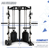 Afmetingen van de PH Fitness Krachtstation Corner Power Rack met Smith Machine lengte x breedte x hoogte zijn 147 x 113 x 210 cm