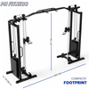 Afmetingen van de PH Fitness Krachtstation Dual Adjustable Cable Crossover Machine 200 kg lengte x breedte x hoogte zijn 290 x 74 x 217 cm