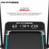PH Fitness Loopband LB-600 display met snelheid, tijd, afstand en calorieën
