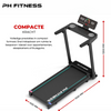 PH Fitness Loopband TH-900 afmetingen uitgeklapt 134 bij 60 bij 120 cm