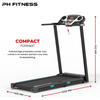 PH Fitness Loopband TR-800 afmetingen 1225 mm bij 605 mm bij 110 mm