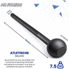 Afmetingen van de PH Fitness Macebell Macebell Steel 7,5KG zijn 105,9 x 4,1 cm en de bol op het uiteinde is 17,5cm