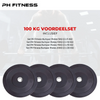 PH Fitness Olympische Halterschijven Bumper Plates Voordeelset 100 kg