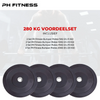 PH Fitness Olympische Halterschijven Bumper Plates Voordeelset 280 kg