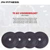 PH Fitness Olympische Halterschijven Bumper Plates Voordeelset 75KG