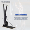 Productfoto van de PH Fitness SkiErg Ski Machine met op de achtergrond een gespierde man die ermee traint
