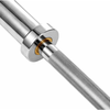 De PH Fitness Barbell Olympische Halterstang 220 cm ingezoomd op de antislip grip en precisielagers