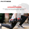 Vrouw die traint met de PH Fitness Dumbbells Premium Verstelbare Dumbbells Set 24KG