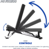 De verschillende hoeken waarin de rugleuning van de PH Fitness Fitnessbank PRO380 Incline Bench gezet kan worden