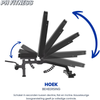 De decline, flat en incline hoeken van de PH Fitness Fitnessbank PRO530 Decline - Incline Bench