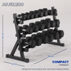 PH Fitness Dumbbells | Hexa Dumbbell Set - 2,5 t/m 25KG met Dumbbell Rack