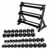 PH Fitness Dumbbells | Hexa Dumbbell Set - 2,5 t/m 25KG met Dumbbell Rack